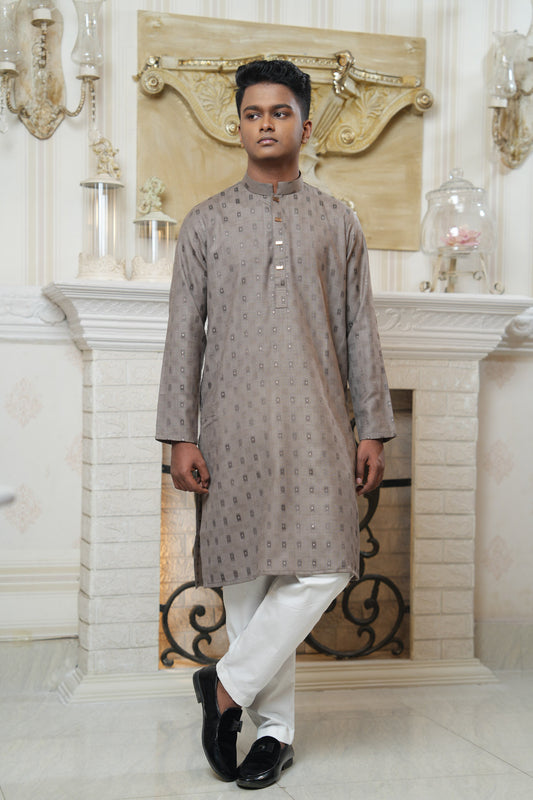 Slim Fit Cotton Semi-Formal Panjabi