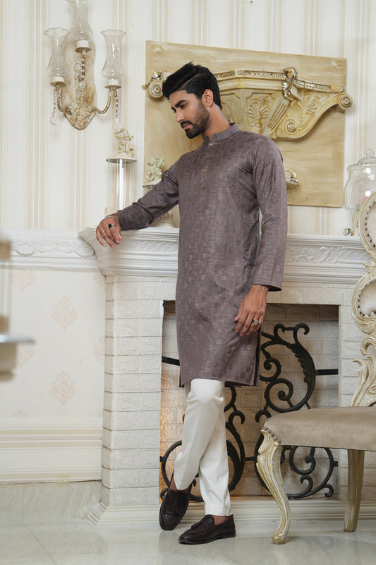 Slim Fit Cotton Semi-Formal Panjabi