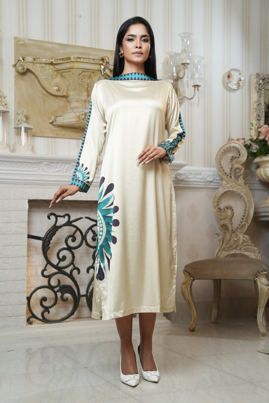Printed Long Silk Outfit