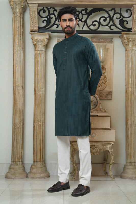 Sequence Jacquard Panjabi Slim Fit