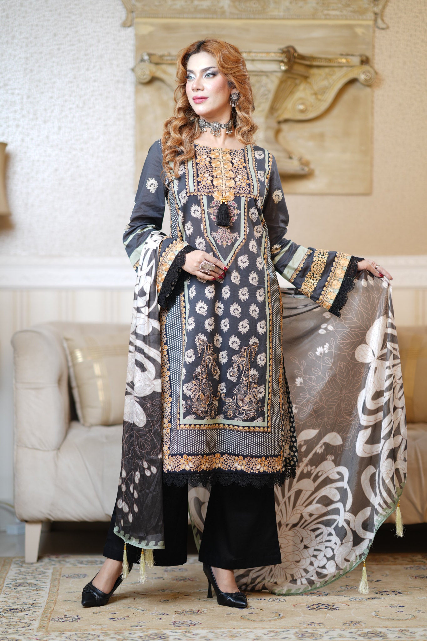 3 Piece - Printed Lawn Suit