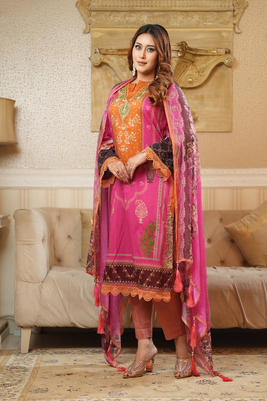 3 Piece - Printed Lawn Suit