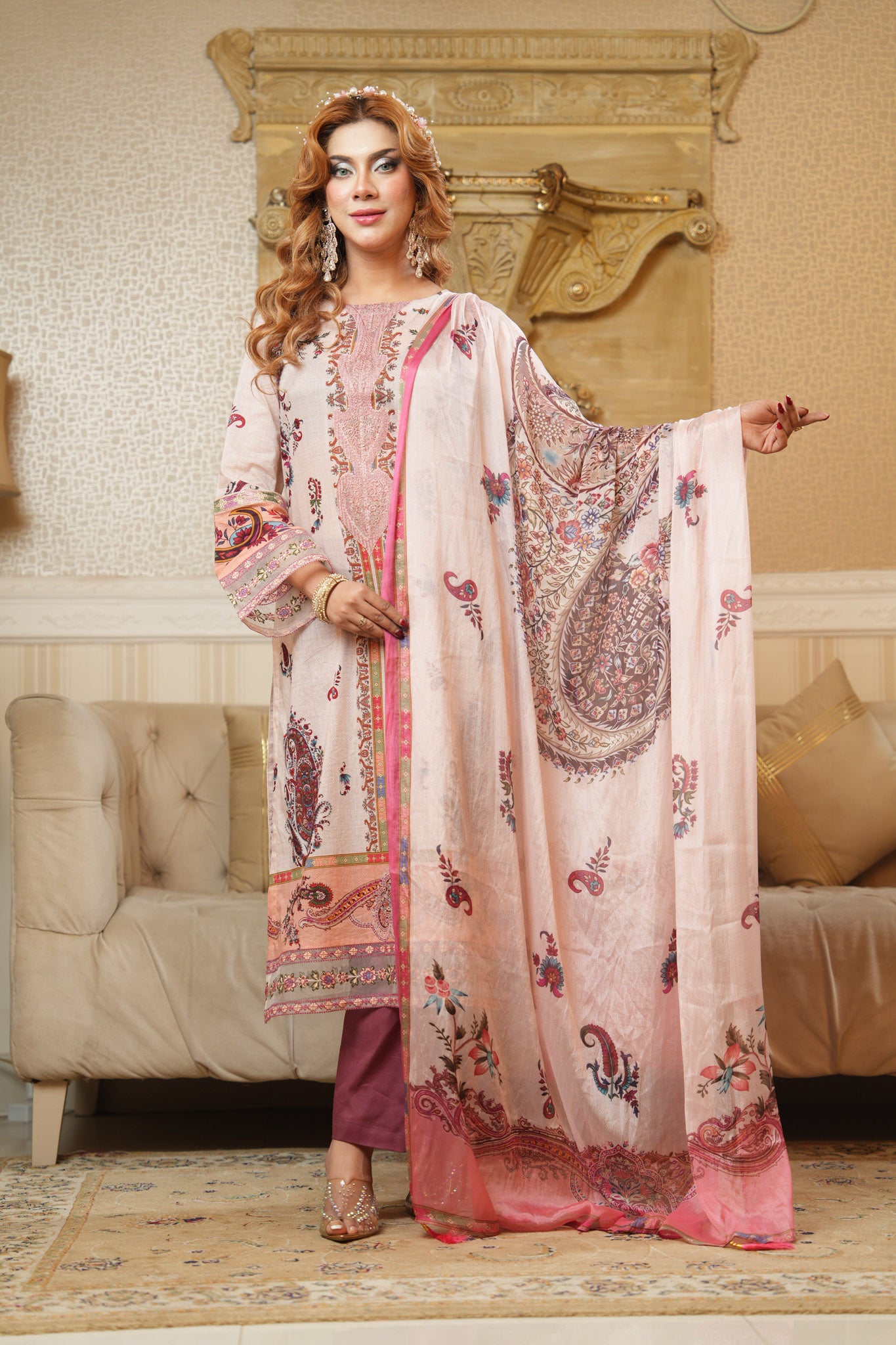 3 Piece - Printed Lawn Suit