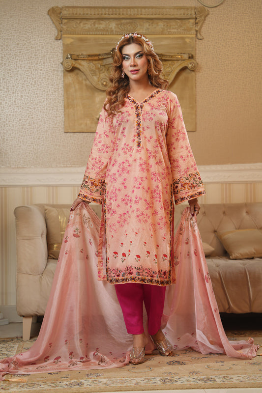 3 Piece - Printed Lawn Suit