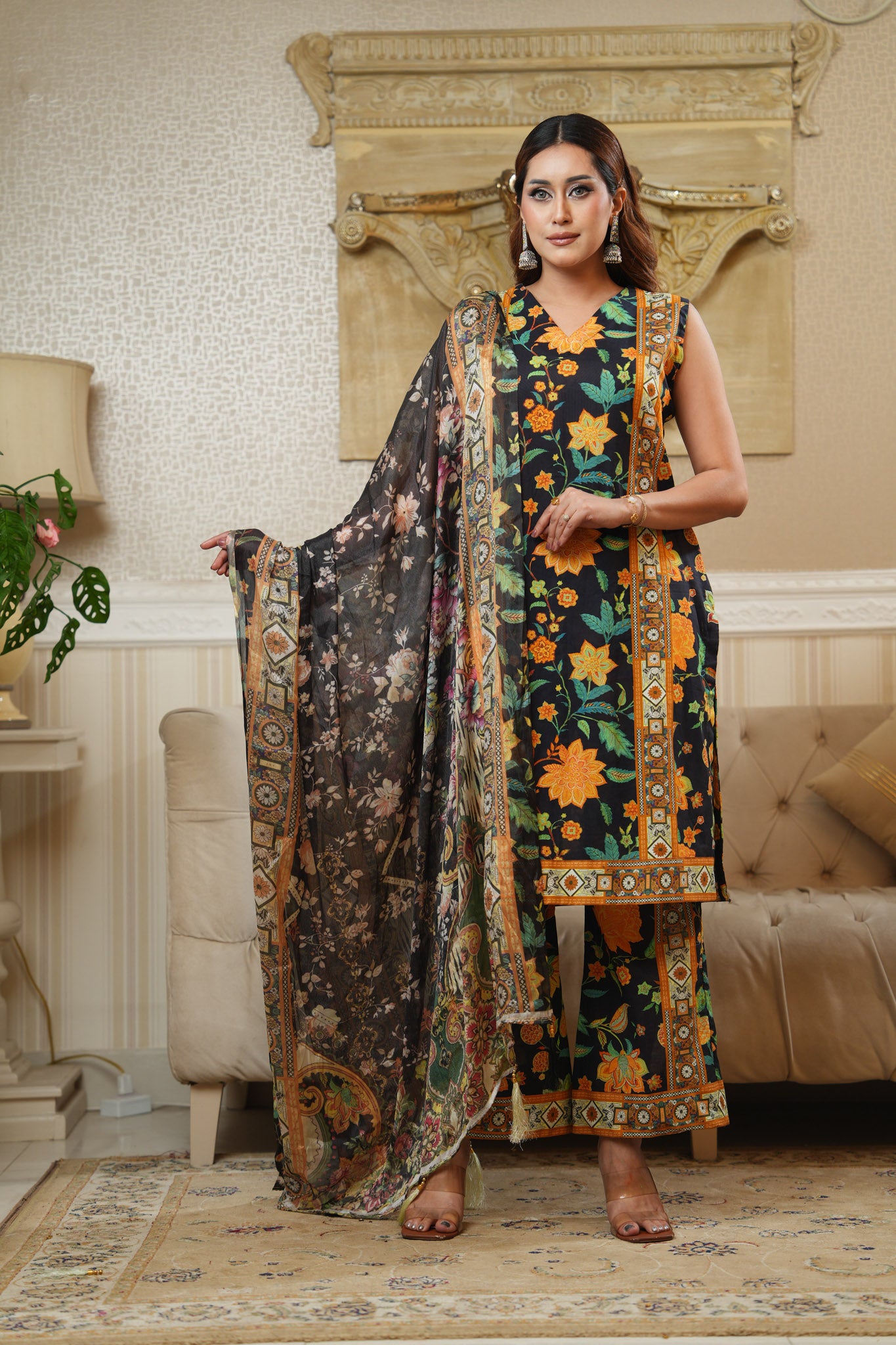 3 Piece - Printed Lawn Suit