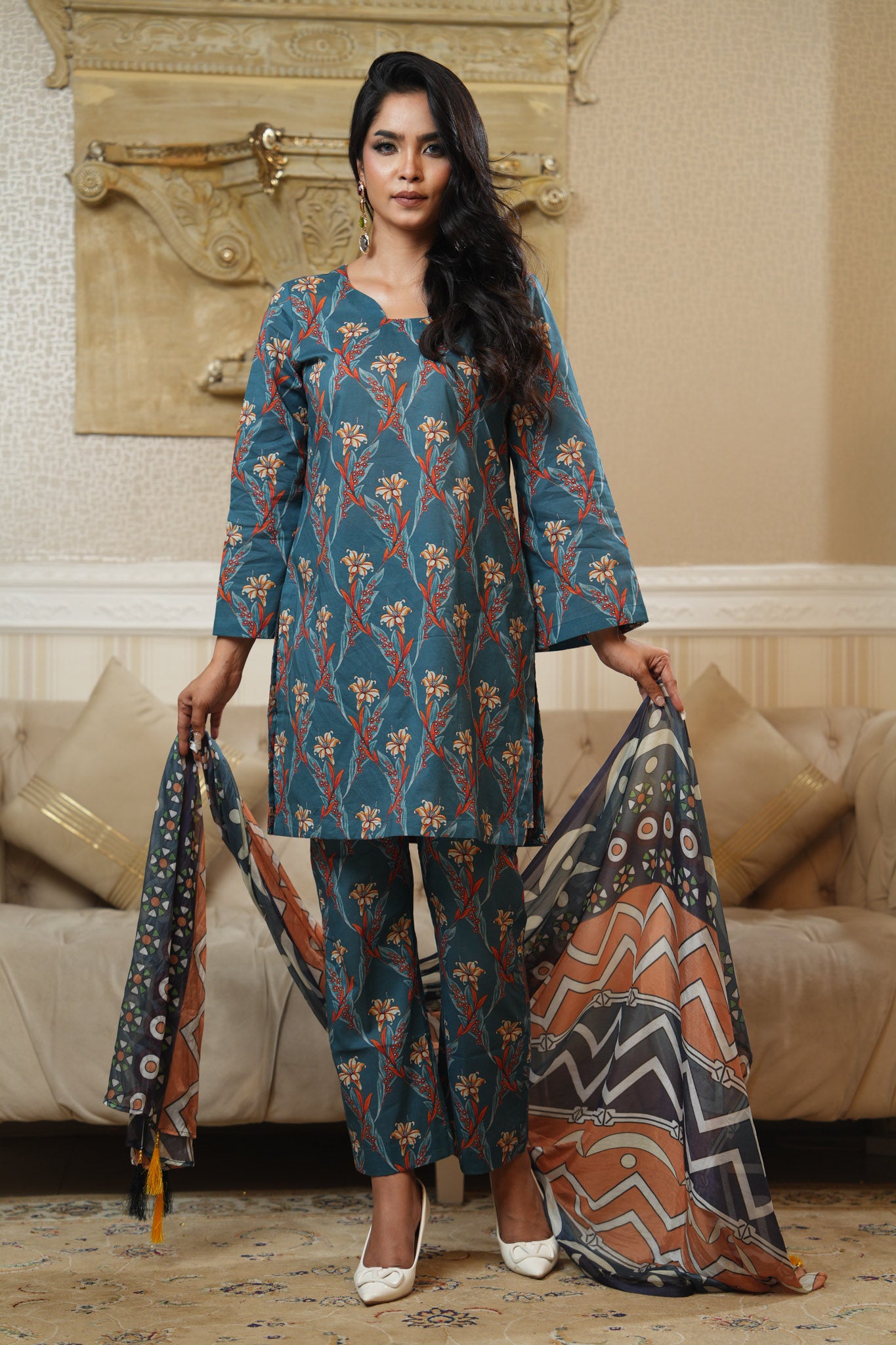3 Piece - Printed Lawn Suit