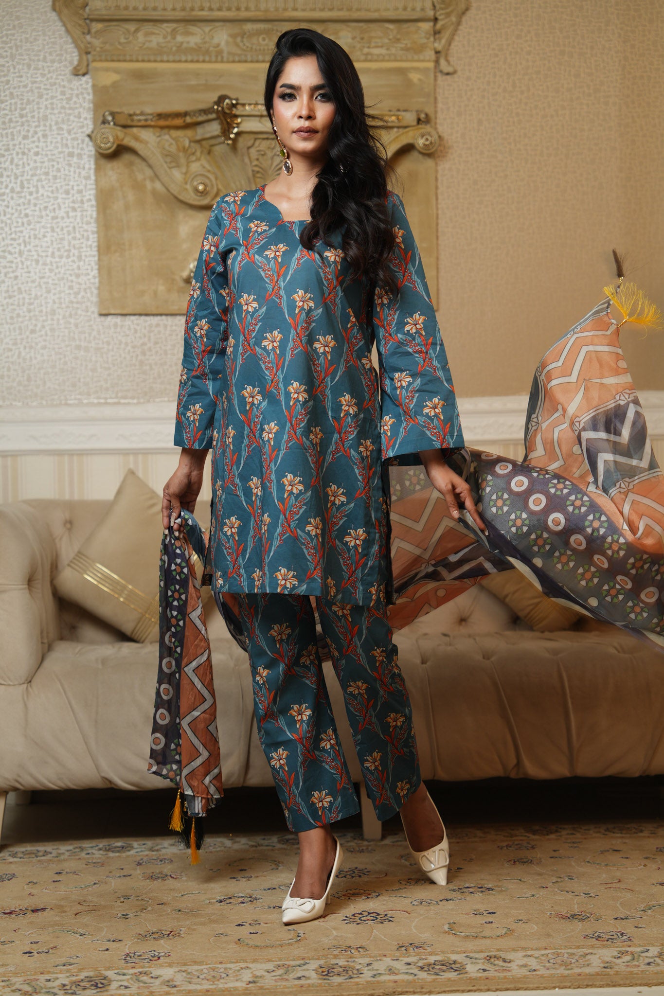 3 Piece - Printed Lawn Suit