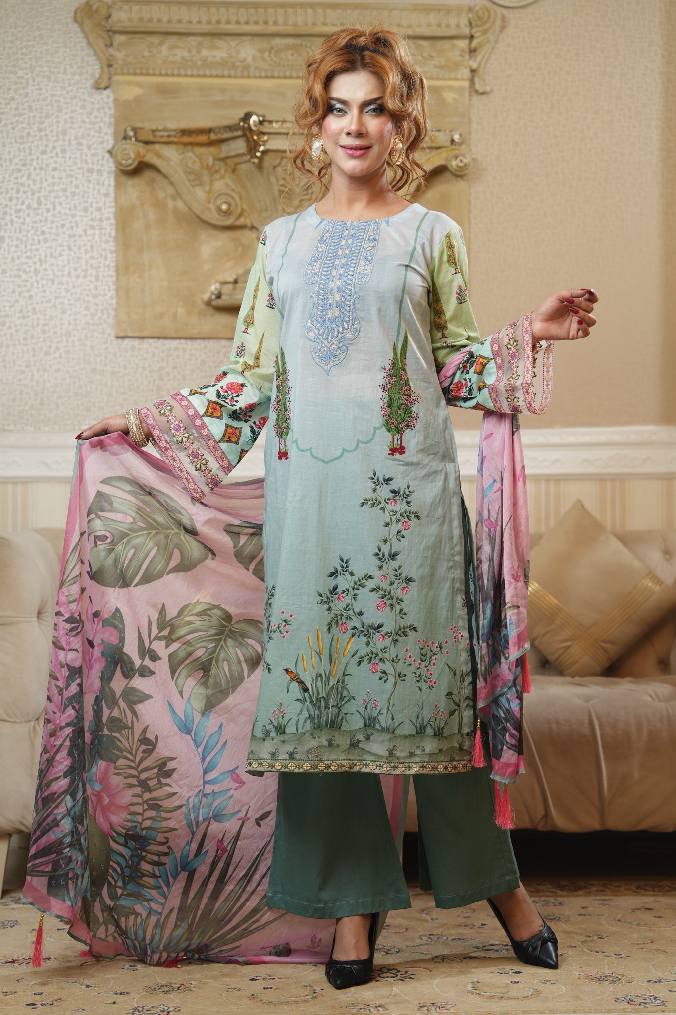 3 Piece - Printed Lawn Suit