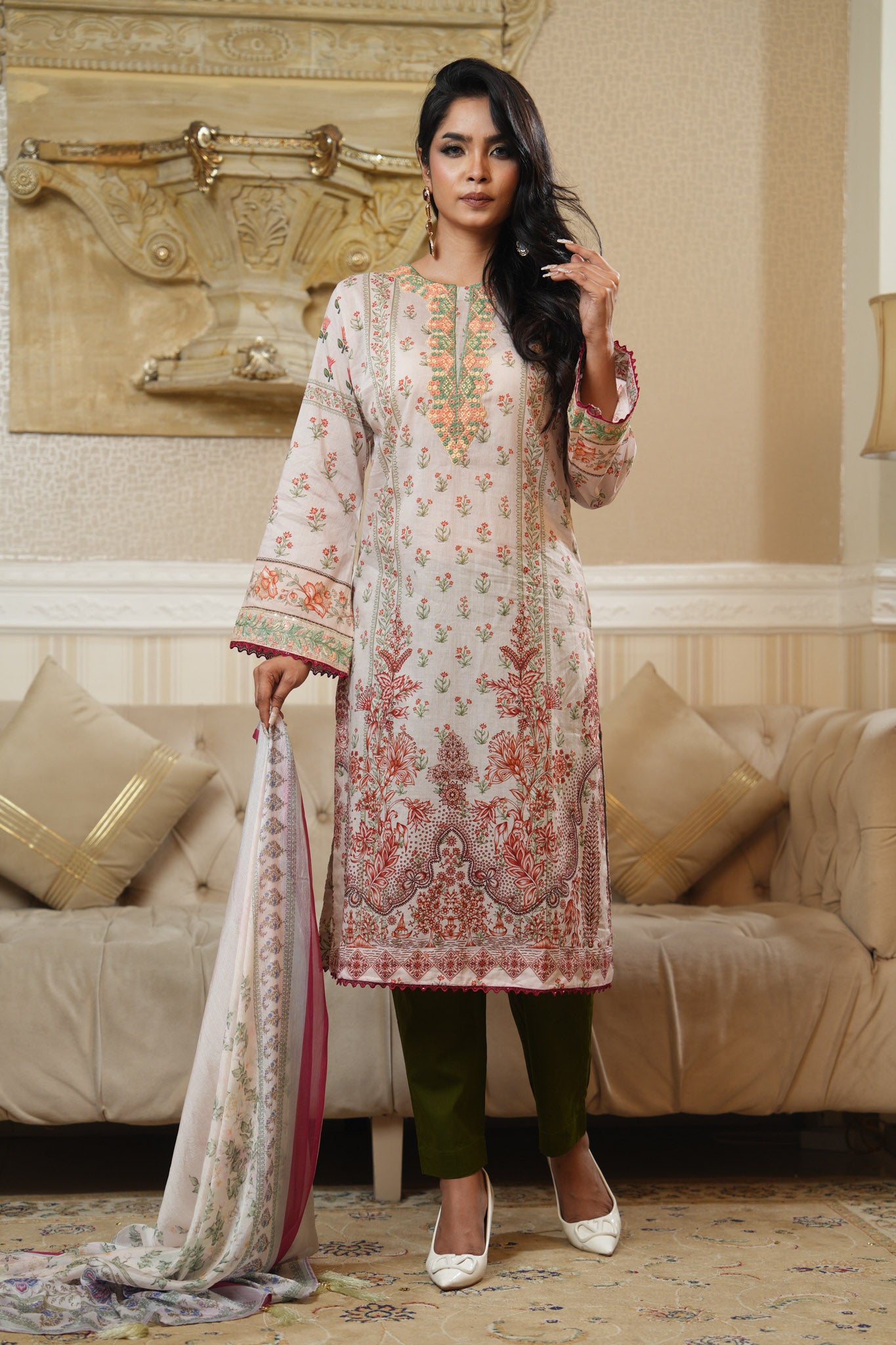 3 Piece - Printed Lawn Suit