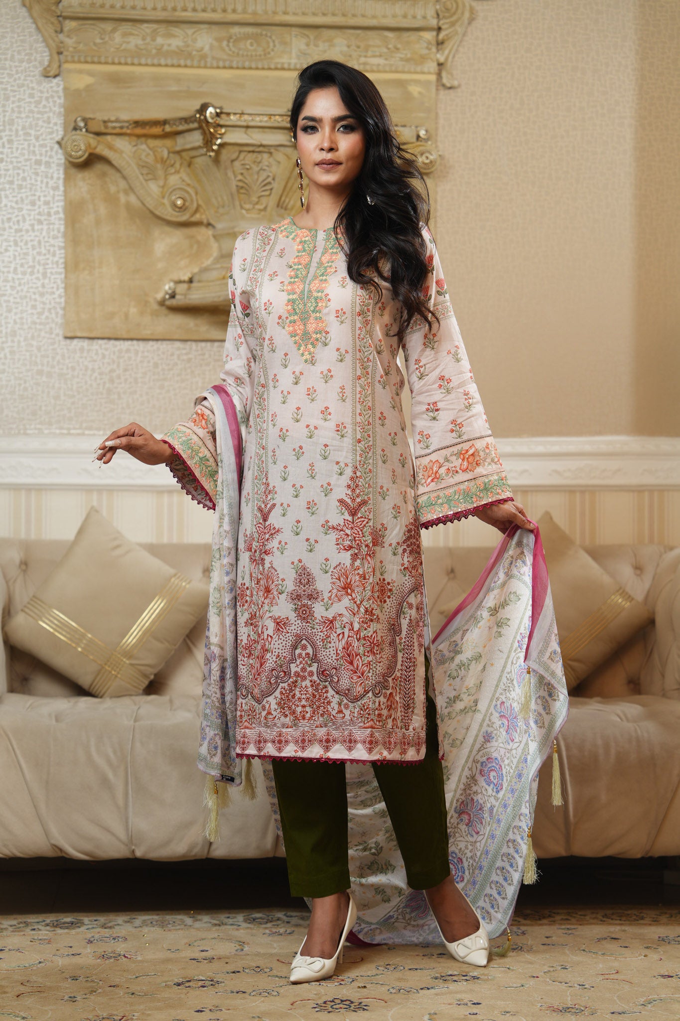 3 Piece - Printed Lawn Suit