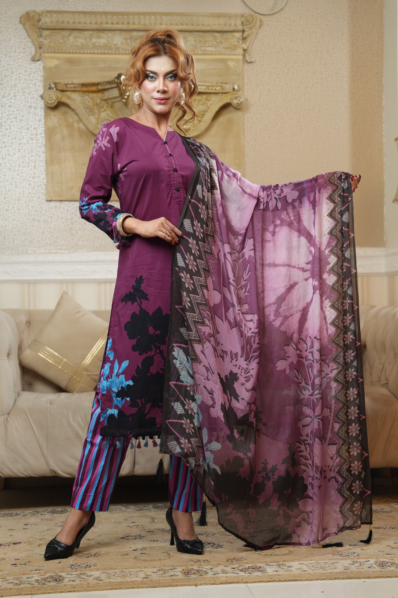 3 Piece - Printed Lawn Suit