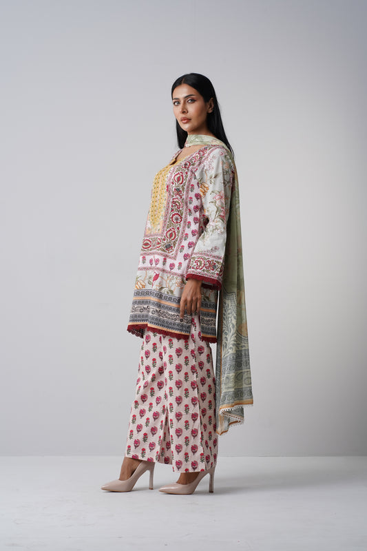 3 Piece - Printed Lawn Suit