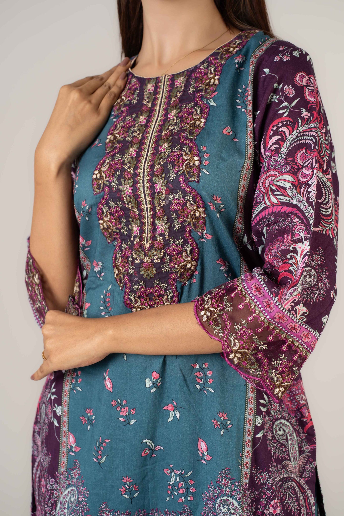 Printed Cotton 3 Pcs Set