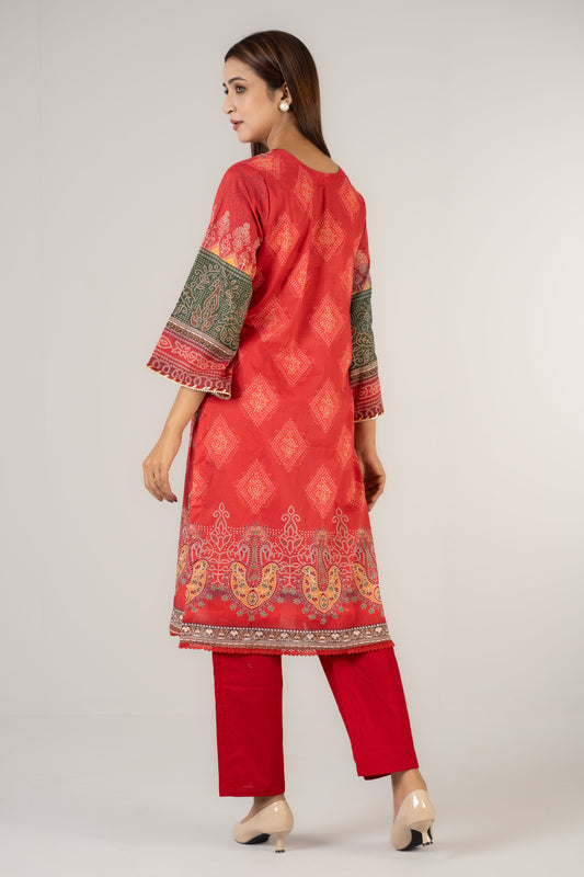 Bright Red Cotton 3 Pcs Set