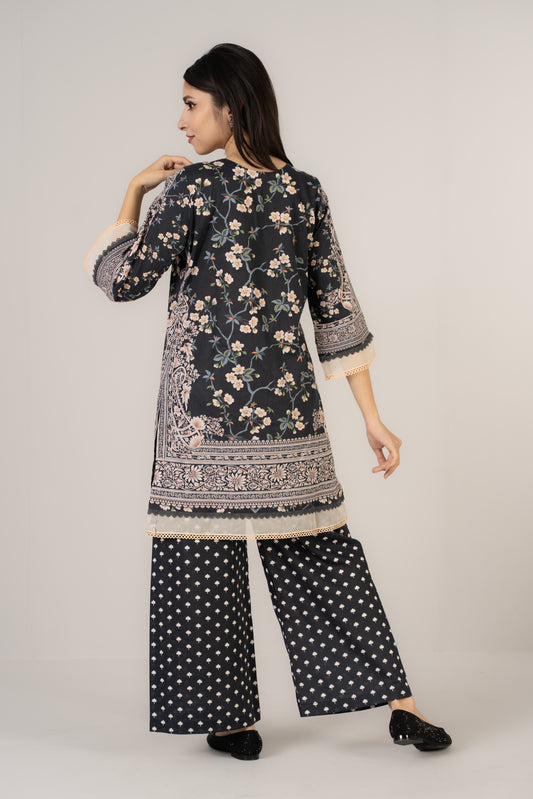 Printed Black 3 Pcs Set