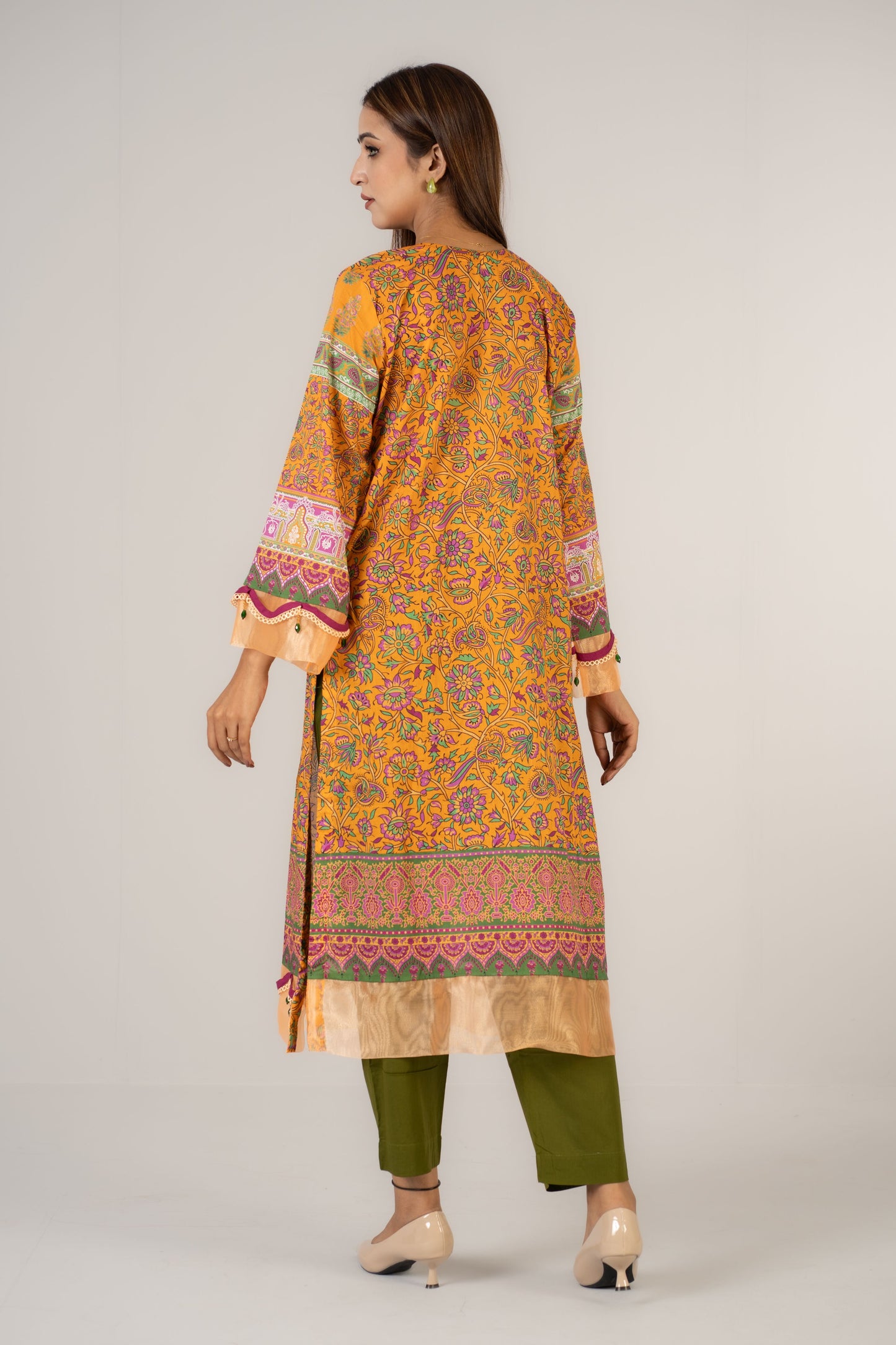 Printed Cotton Burnt Orange 2 Pcs Set