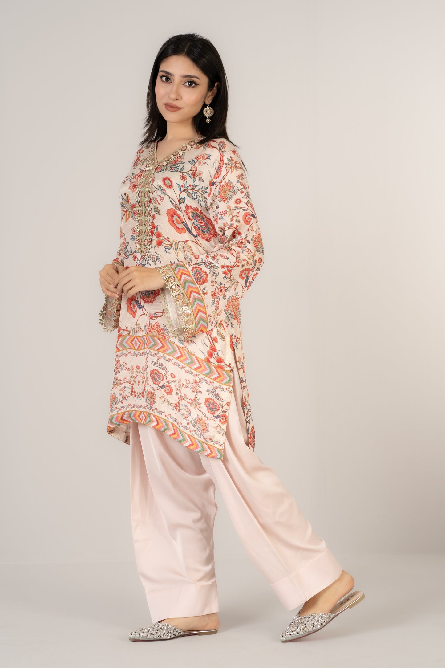 Soft Blush Exclusive Designer Raw Silk 3-Piece Set
