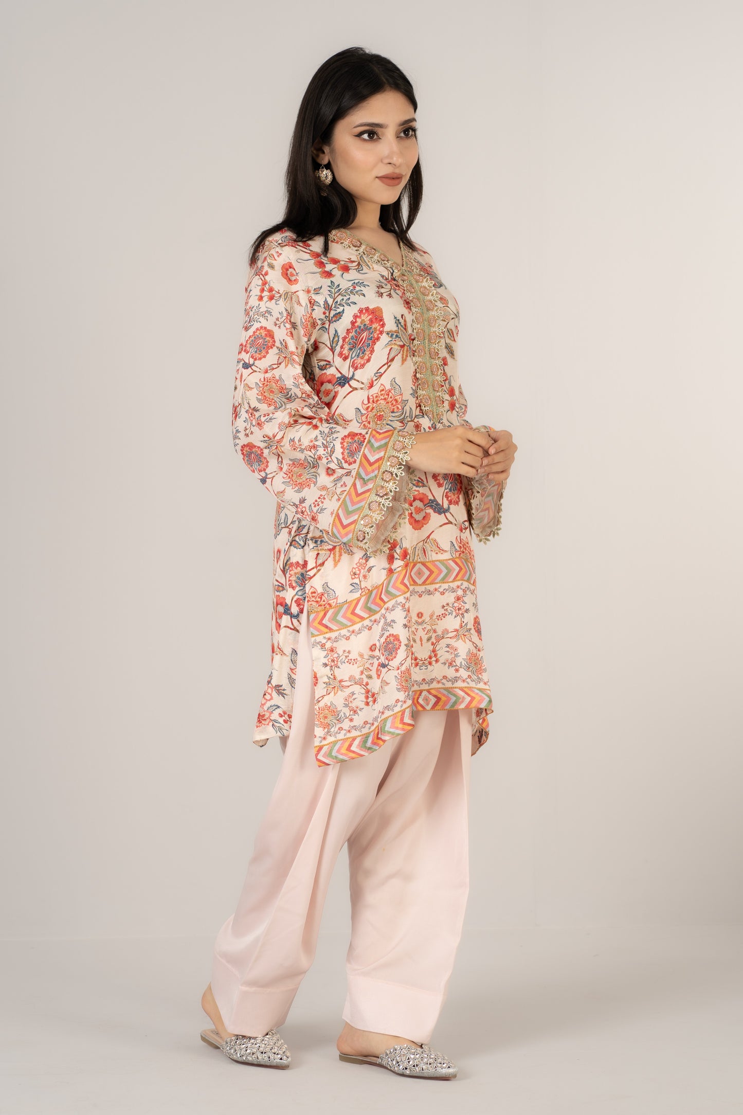 Soft Blush Exclusive Designer Raw Silk 3-Piece Set