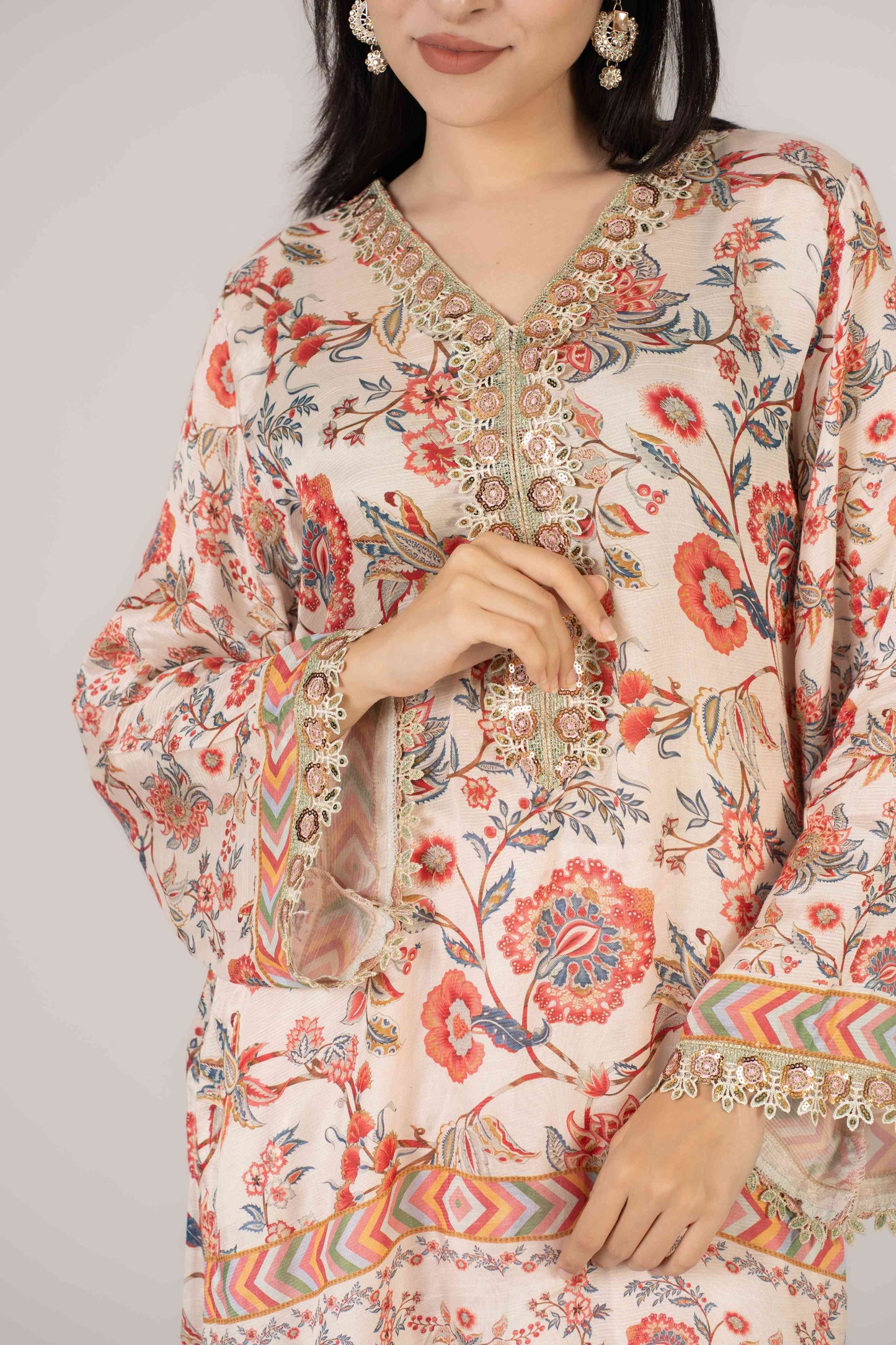 Soft Blush Exclusive Designer Raw Silk 3-Piece Set