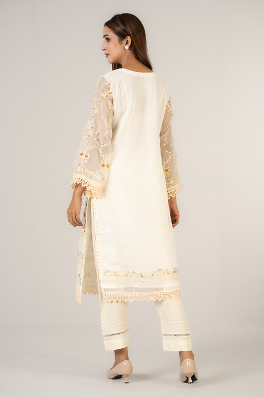 Soft Organza Ivory 3 Pcs Set