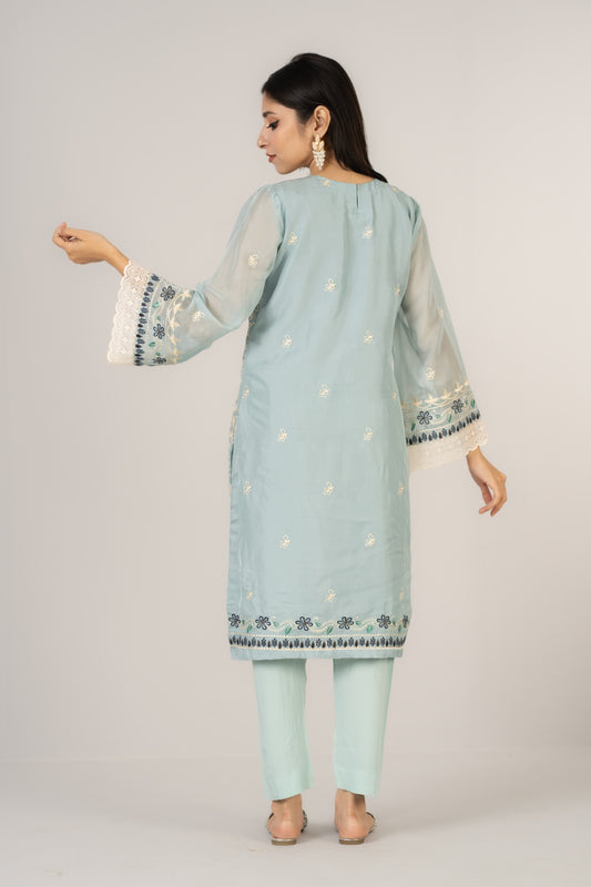 Pastel Blue Elegent 3 Pcs Set