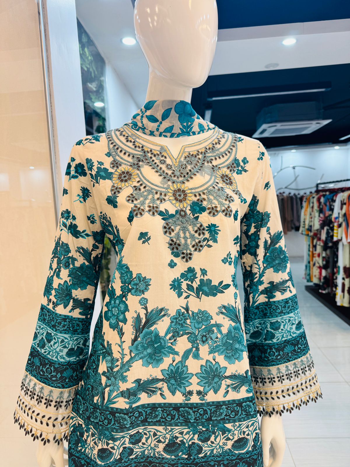 3 Piece Embroidery with printed Lawn suits