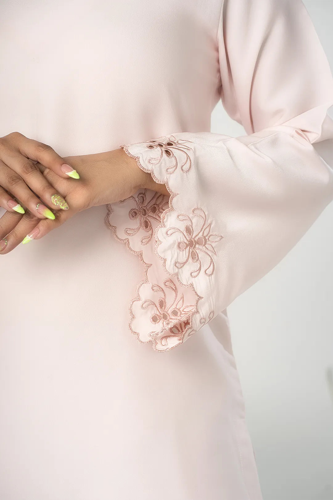 Embroidered Co-Ord Set (Cream)