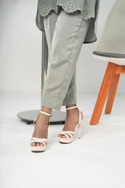 Embroidered Co-Ord Set (Olive)