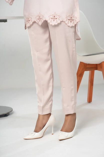 Embroidered Co-Ord Set (Cream)