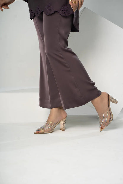 Embroidered Co-Ord Set (Coffee)