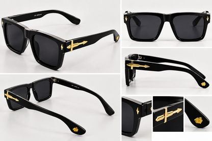 Premium Black & Gold Sunglasses