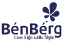 BénBérg logo with a blue flower design on a white background