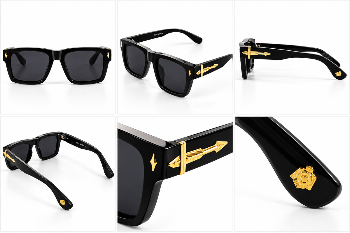 Premium Black & Gold Sunglasses