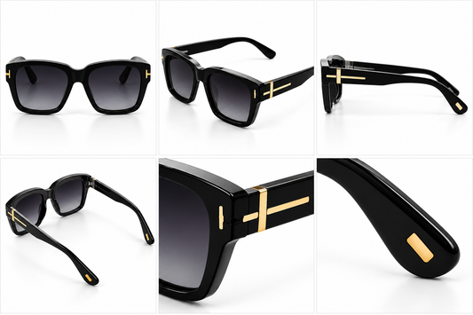 Premium Black & Gold Unisex Sunglasses