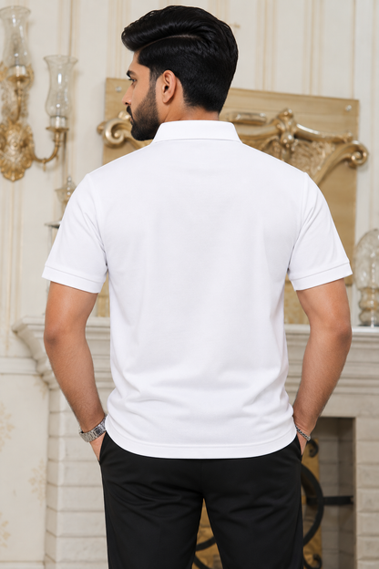 Premium MGNCLER Polo Shirt – White