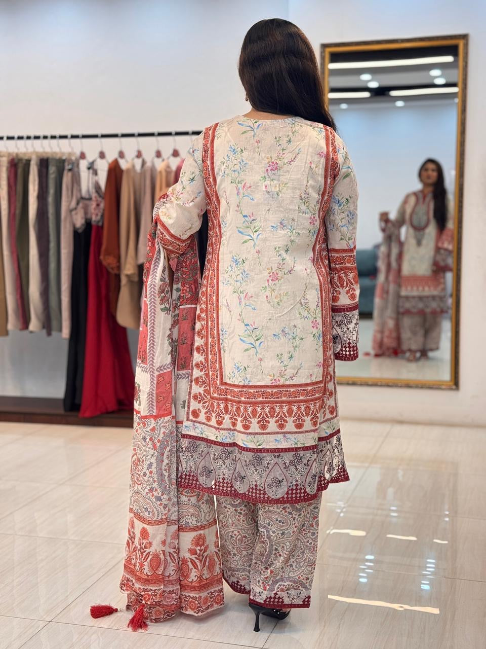 Diva Embroidered with printed Piece Lawn Suits