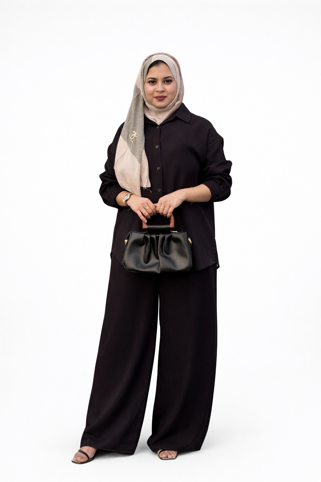 Elegant Modest Black Co-Ord Set