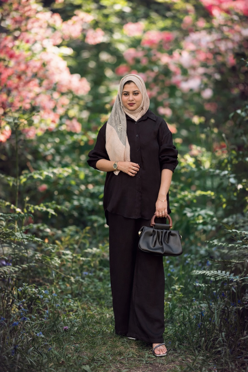 Elegant Modest Black Co-Ord Set