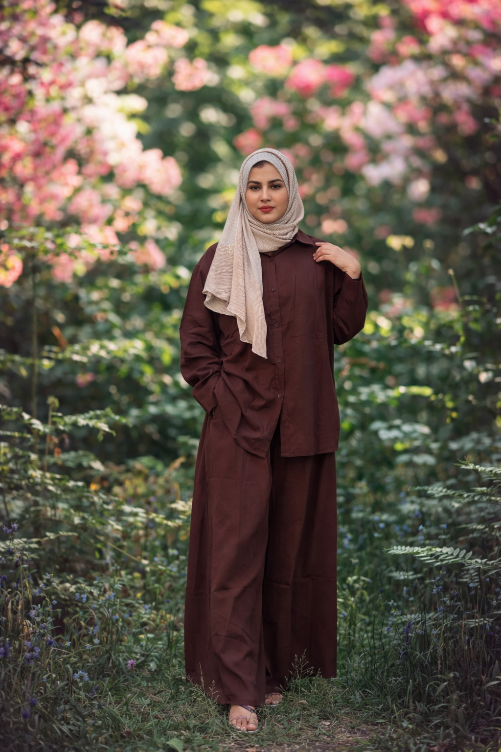 Premium Modest Co-Ord Set (Top & Wide Pants)
