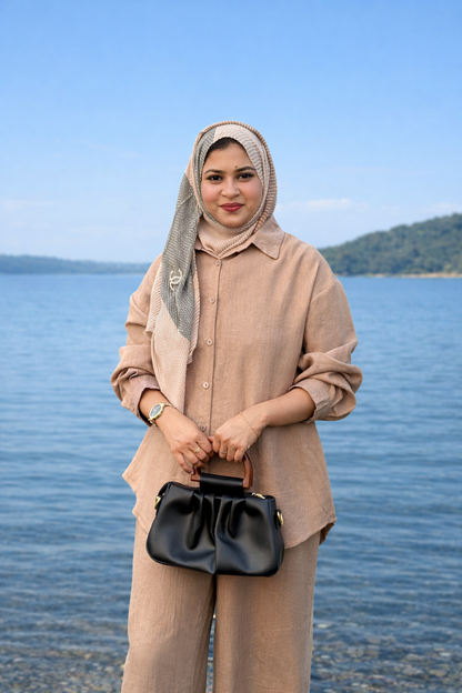 Elegant Modest Black Co-Ord Set