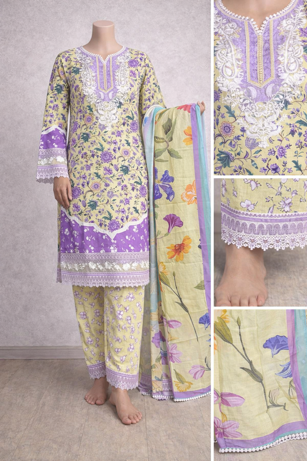 Elegant Embroidered Lawn 3-Piece Suits – A Perfect Blend of Comfort & Style