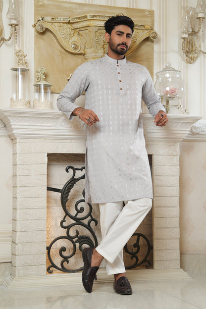 Slim Fit Cotton Semi-Formal Panjabi