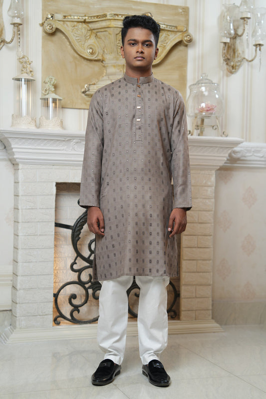 Slim Fit Cotton Semi-Formal Panjabi
