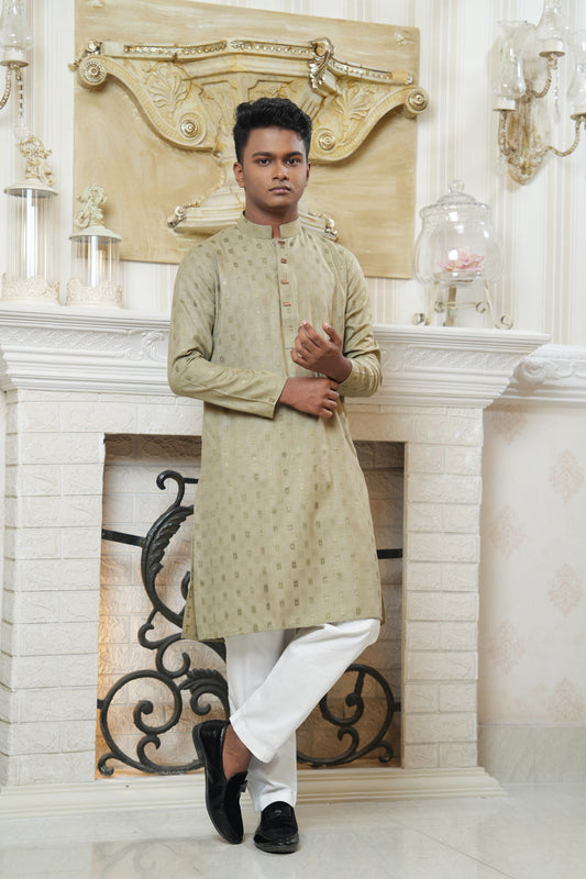 Slim Fit Cotton Semi-Formal Panjabi