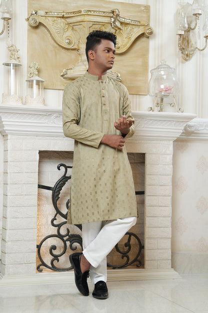 Slim Fit Cotton Semi-Formal Panjabi