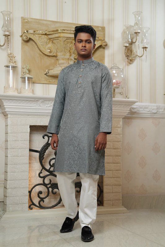 Regular Fit Cotton Semi-Formal Panjabi