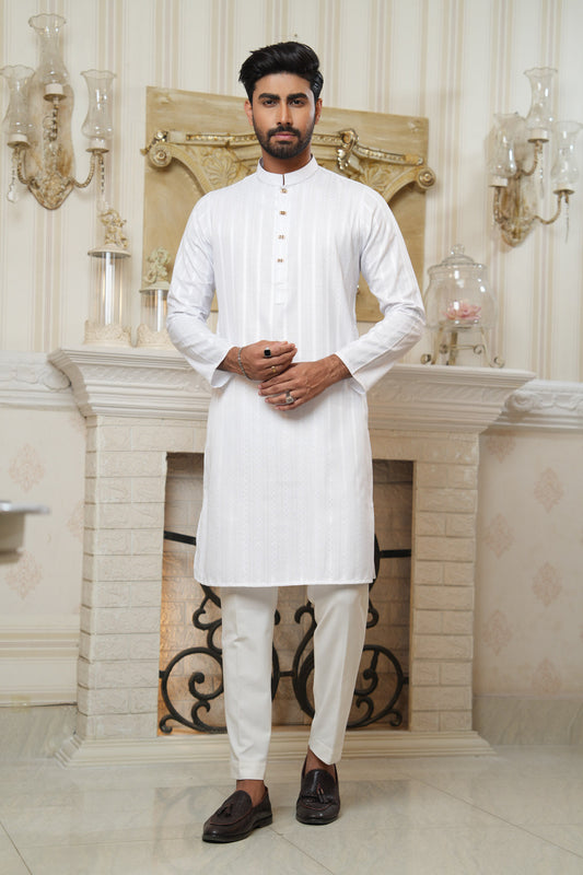 Sequence Jacquard Panjabi Slim Fit