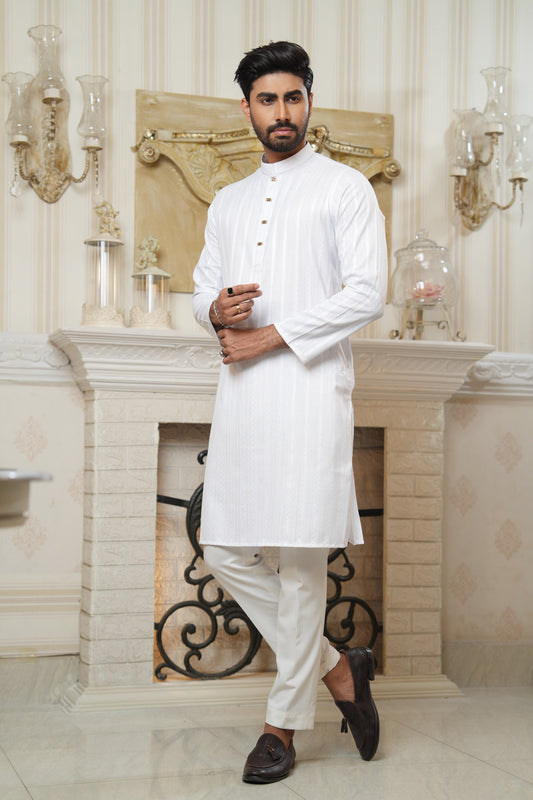 Sequence Jacquard Panjabi Slim Fit