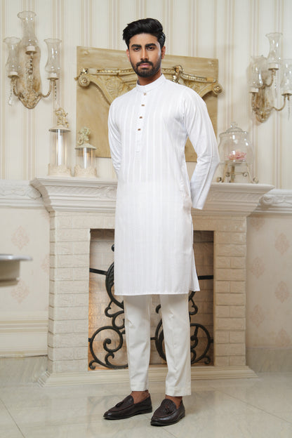 Sequence Jacquard Panjabi Slim Fit
