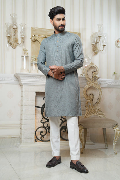 Slim Fit Cotton Semi-Formal Panjabi